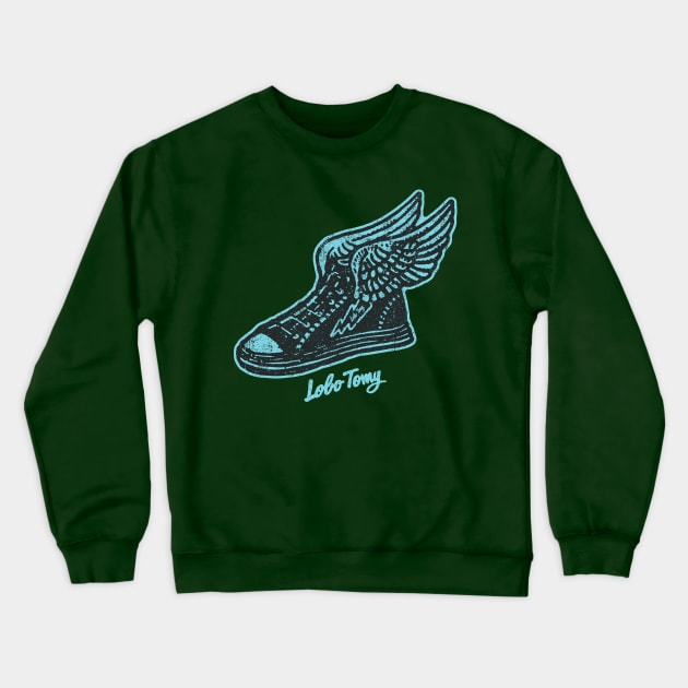 LOBO TOMY flying sneakers Crewneck Sweatshirt by boozecruisecrew